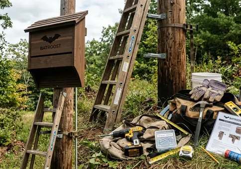Image showing bat_house_installation