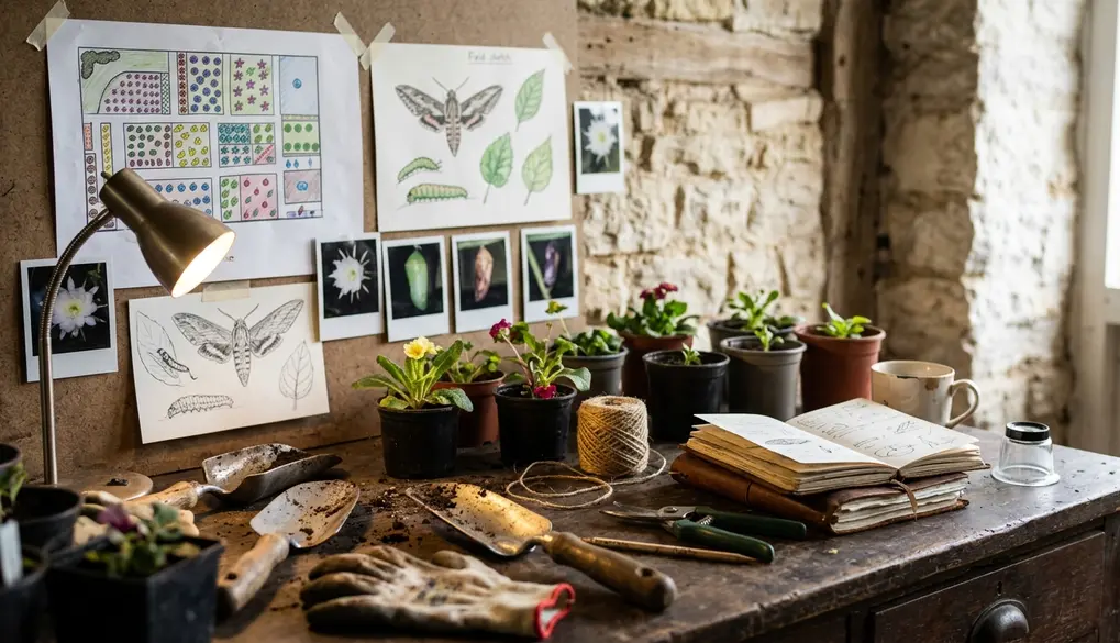 Image showing hawk moth garden