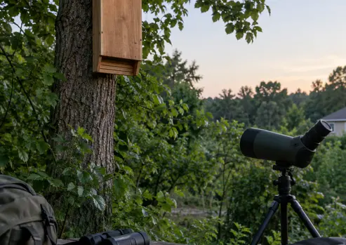 Image showing bat house observation