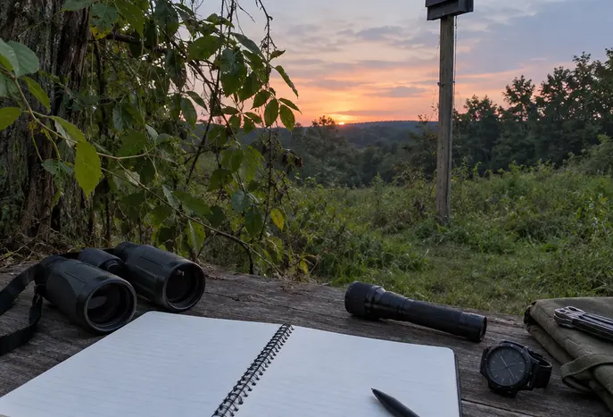 Image showing dusk observation notebook